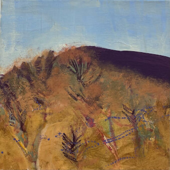 Purple Hill at Fowlers Gap (desert plein air)